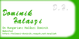 dominik halaszi business card